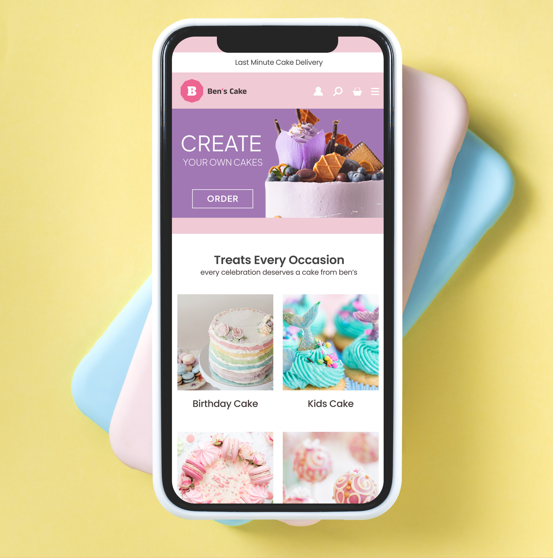Custom Cakeshop Mobile Site Design